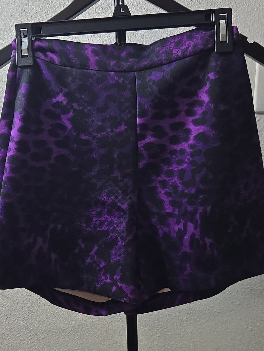 BOLD elements Purple and Black Leopard-Print Skort